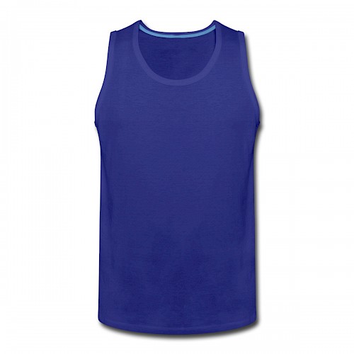 Männer Premium Tank Top Vorne in der Farbe Königsblau bedrucken lassen