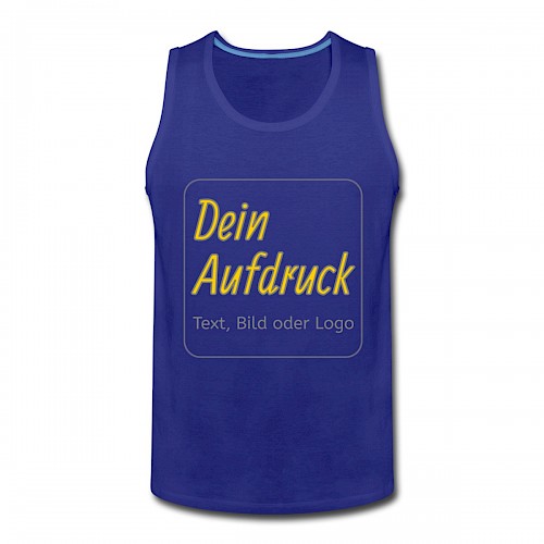 Männer Premium Tank Top Königsblau mit Text, Bild oder Logo bedrucken lassen