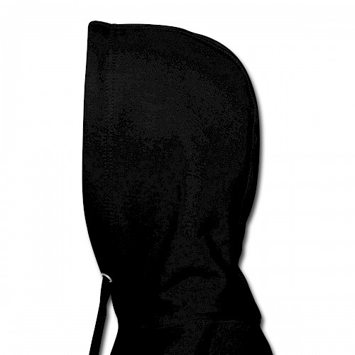 Hoodie-Kleid Kapuze links in der Farbe Schwarz bedrucken lassen