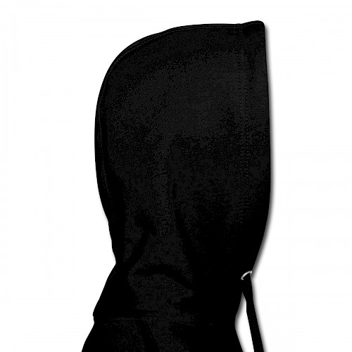 Hoodie-Kleid Kapuze rechts in der Farbe Schwarz bedrucken lassen