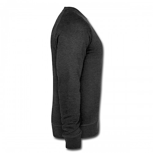 Männer Bio-Sweatshirt Rechts in der Farbe Dunkelgrau meliert bedrucken lassen