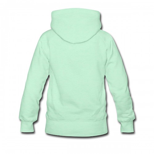 Frauen Premium Hoodie Hinten in der Farbe helles Mintgrün bedrucken lassen