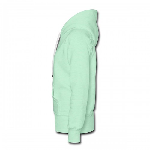 Frauen Premium Hoodie Links in der Farbe helles Mintgrün bedrucken lassen