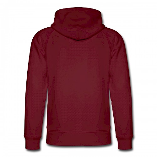 Unisex Bio-Hoodie von Stanley & Stella Hinten in der Farbe Burgunderrot bedrucken lassen