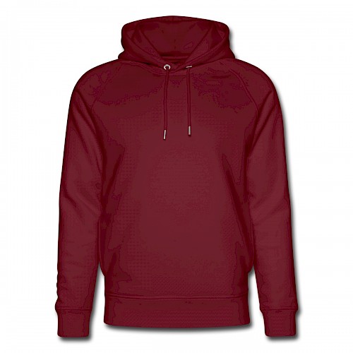 Unisex Bio-Hoodie von Stanley & Stella Vorne in der Farbe Burgunderrot bedrucken lassen