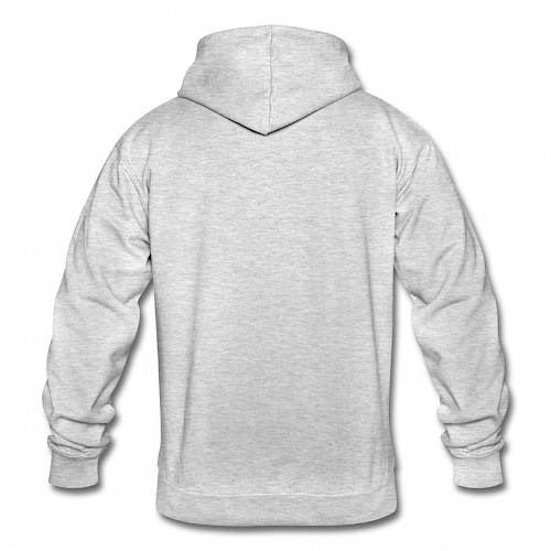Unisex Hoodie Hinten in der Farbe Hellgrau meliert bedrucken lassen