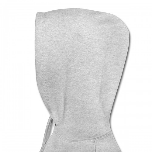 Unisex Hoodie Kapuze links in der Farbe Hellgrau meliert bedrucken lassen