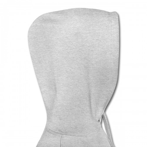 Unisex Hoodie Kapuze rechts in der Farbe Hellgrau meliert bedrucken lassen