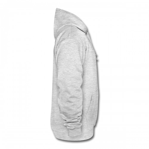Unisex Hoodie Rechts in der Farbe Hellgrau meliert bedrucken lassen