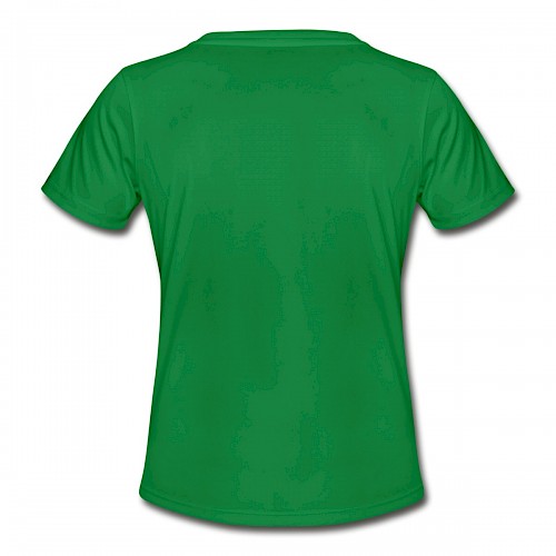 Frauen Funktions-T-Shirt Hinten in der Farbe Kelly Green bedrucken lassen