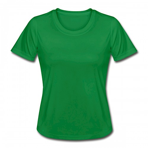 Frauen Funktions-T-Shirt Vorne in der Farbe Kelly Green bedrucken lassen
