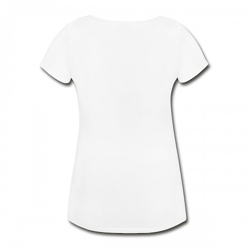 Frauen Schwangerschafts-T-Shirt Hinten in der Farbe Weiß bedrucken lassen