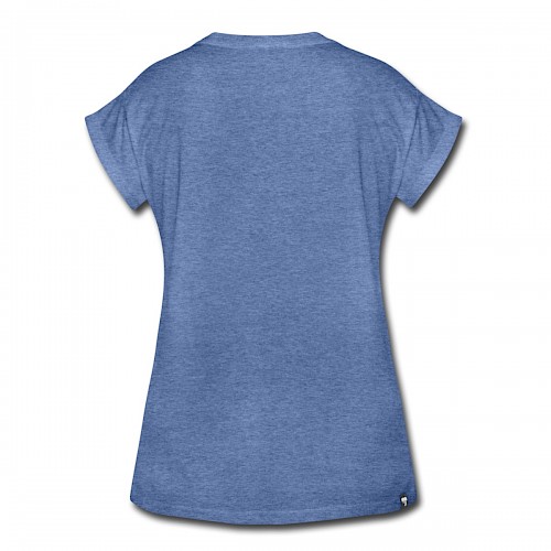 Frauen Oversize T-Shirt Hinten in der Farbe Denim meliert bedrucken lassen
