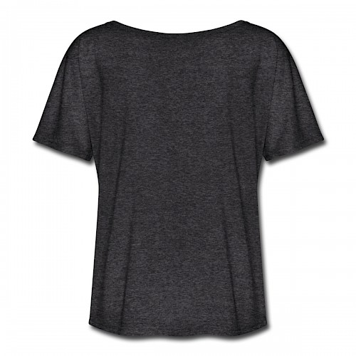 Frauen T-Shirt mit Fledermausärmeln von Bella + Canvas Hinten in der Farbe Anthrazit bedrucken lassen