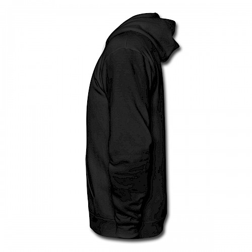 Unisex Kapuzenjacke von Bella + Canvas Links in der Farbe Schwarz bedrucken lassen