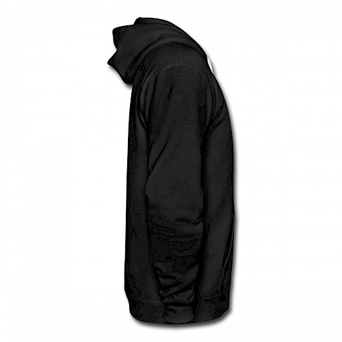 Unisex Kapuzenjacke von Bella + Canvas Rechts in der Farbe Schwarz bedrucken lassen