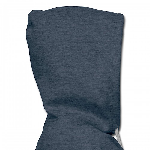 Männer Premium Kapuzenjacke Kapuze rechts in der Farbe Jeansblau bedrucken lassen