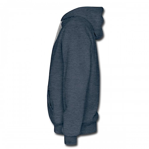 Männer Premium Kapuzenjacke Links in der Farbe Jeansblau bedrucken lassen