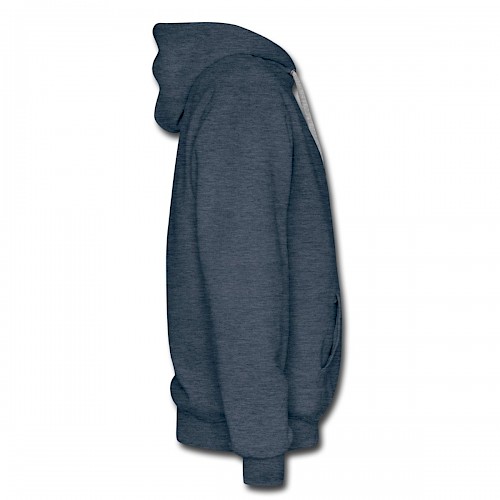 Männer Premium Kapuzenjacke Rechts in der Farbe Jeansblau bedrucken lassen