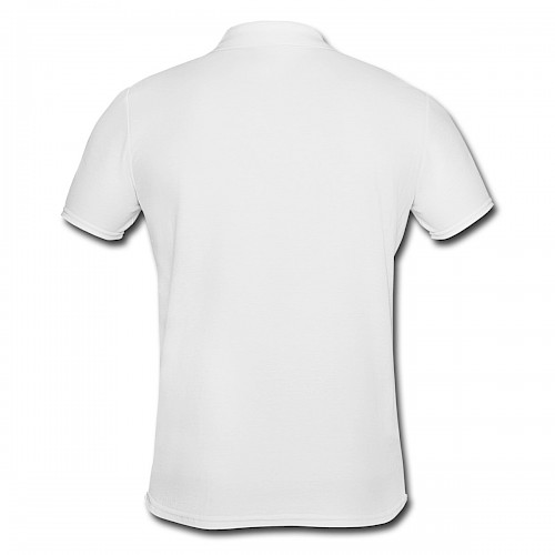 Männer Poloshirt Hinten in der Farbe Weiß bedrucken lassen