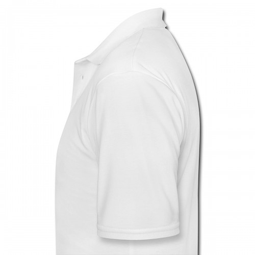 Männer Poloshirt Links in der Farbe Weiß bedrucken lassen