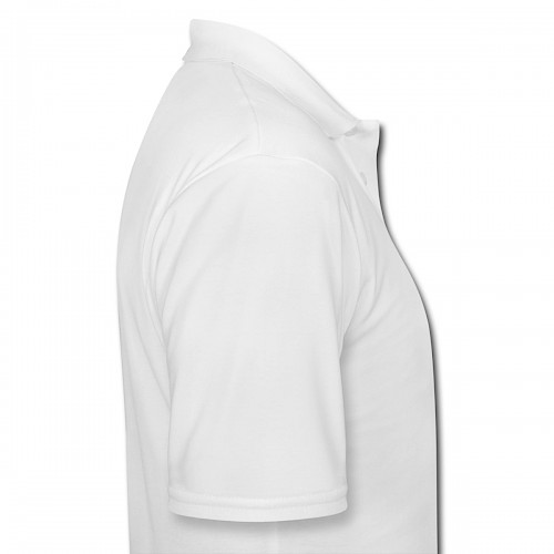 Männer Poloshirt Rechts in der Farbe Weiß bedrucken lassen