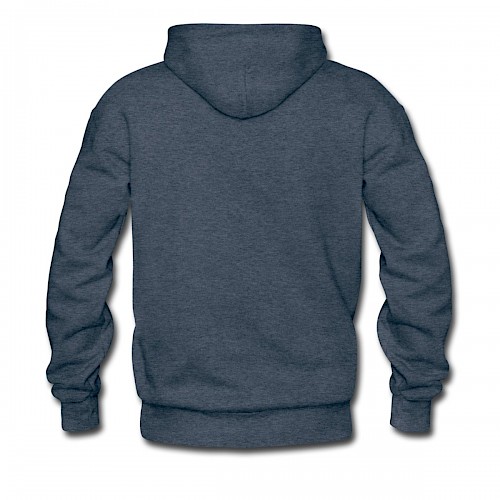 Männer Premium Hoodie Hinten in der Farbe Jeansblau bedrucken lassen