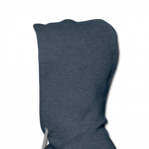 Männer Premium Hoodie Kapuze links in der Farbe Jeansblau bedrucken lassen