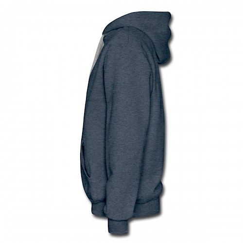 Männer Premium Hoodie Links in der Farbe Jeansblau bedrucken lassen