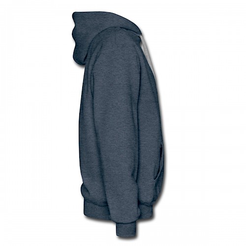 Männer Premium Hoodie Rechts in der Farbe Jeansblau bedrucken lassen