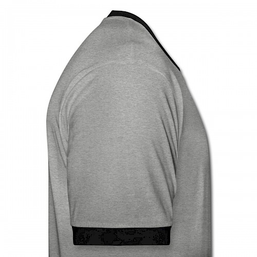 Männer Kontrast-T-Shirt Rechts in der Farbe Grau meliert/Schwarz bedrucken lassen