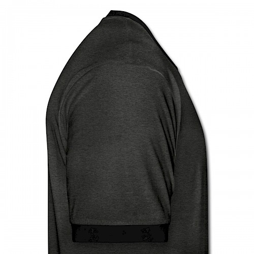 Männer Kontrast-T-Shirt Rechts in der Farbe Anthrazit/Schwarz bedrucken lassen