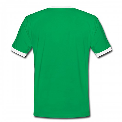 Männer Kontrast-T-Shirt Hinten in der Farbe Kelly Green/Weiß bedrucken lassen