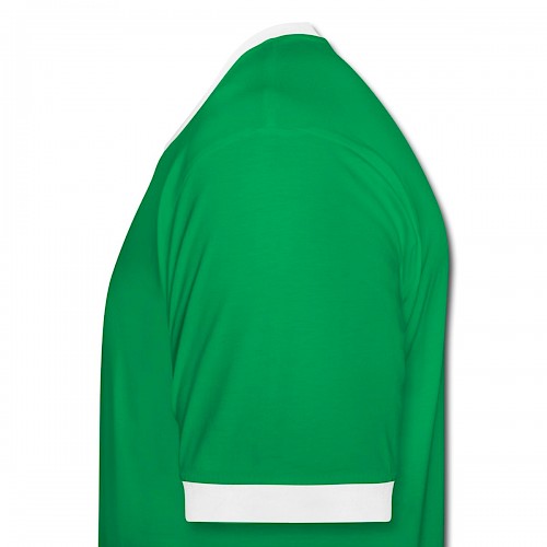 Männer Kontrast-T-Shirt Links in der Farbe Kelly Green/Weiß bedrucken lassen