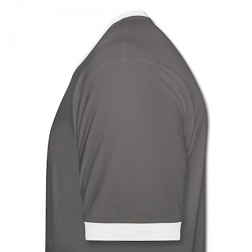 Männer Kontrast-T-Shirt Links in der Farbe Dunkelgrau/Weiß bedrucken lassen