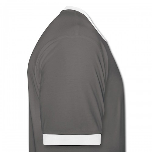 Männer Kontrast-T-Shirt Rechts in der Farbe Dunkelgrau/Weiß bedrucken lassen