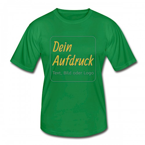 Männer Funktions-T-Shirt Kelly Green mit Text, Bild oder Logo bedrucken lassen