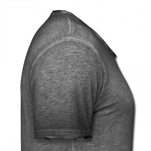 Männer T-Shirt mit Farbverlauf Rechts in der Farbe Dip Dye Grau bedrucken lassen