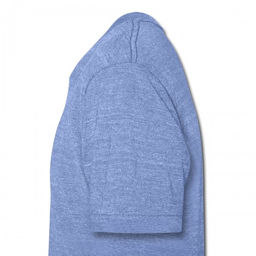 Unisex Tri-Blend T-Shirt von Bella + Canvas Links in der Farbe Blau meliert bedrucken lassen