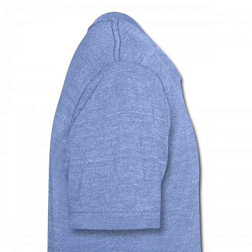 Unisex Tri-Blend T-Shirt von Bella + Canvas Rechts in der Farbe Blau meliert bedrucken lassen