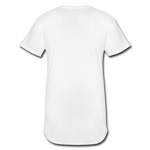 Männer Urban Longshirt Hinten in der Farbe Weiß bedrucken lassen