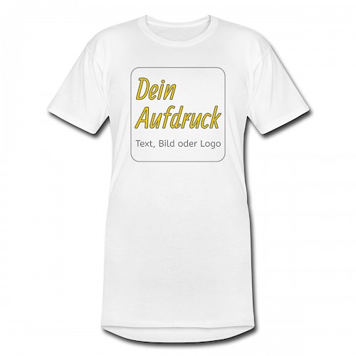 Männer Urban Longshirt Weiß mit Text, Bild oder Logo bedrucken lassen