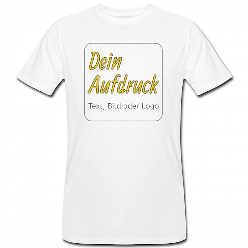 Männer Bio-T-Shirt Weiß mit Text, Bild oder Logo bedrucken lassen