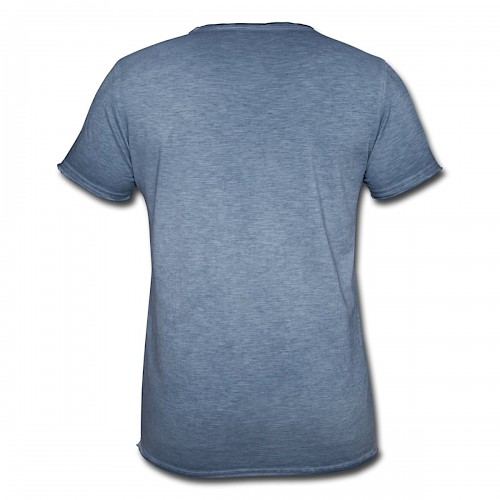 Männer Vintage T-Shirt Hinten in der Farbe Vintage Denim bedrucken lassen