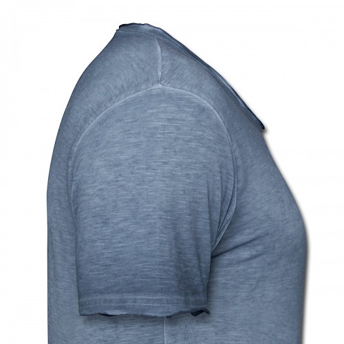 Männer Vintage T-Shirt Rechts in der Farbe Vintage Denim bedrucken lassen