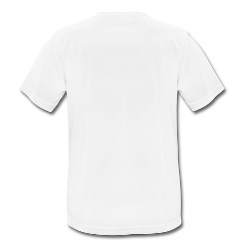 Männer T-Shirt atmungsaktiv Hinten in der Farbe Weiß bedrucken lassen