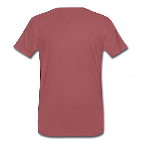 Männer Premium T-Shirt Hinten in der Farbe washed Burgundy bedrucken lassen