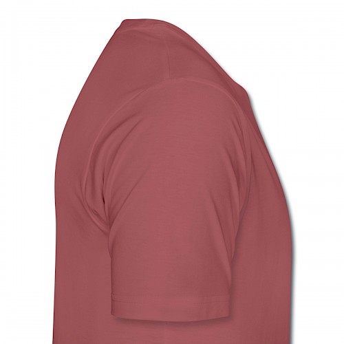 Männer Premium T-Shirt Rechts in der Farbe washed Burgundy bedrucken lassen