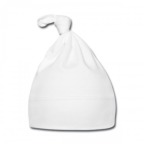 Baby Mütze Vorne in der Farbe Weiß bedrucken lassen