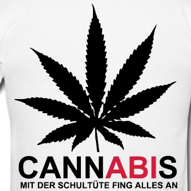 Abschluss T-Shirt - ABIMOTTO - CannABIs - MIT DER SCHULTÜTE FING ALLES